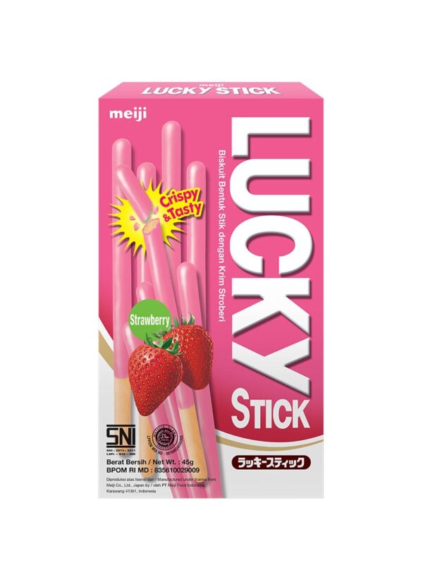 Meiji Biscuit Lucky Stick Strawberry 45G